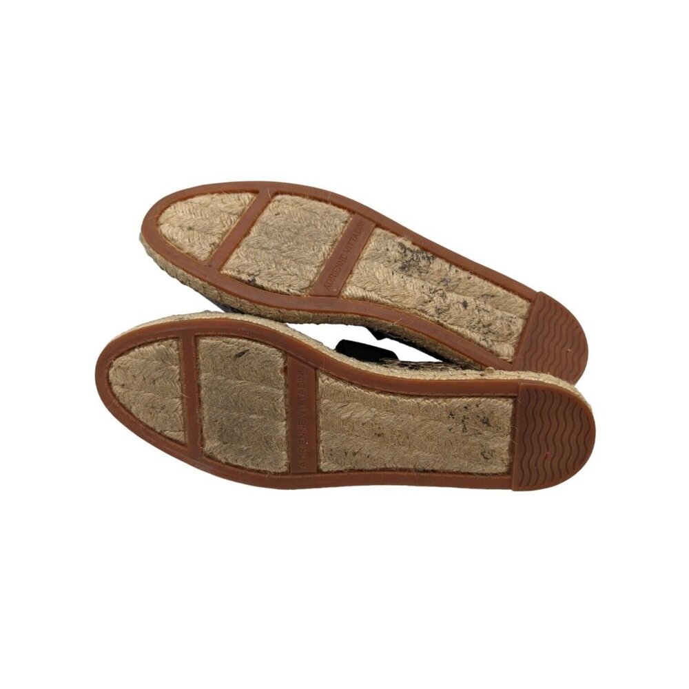 Adrienne Vittadini Women's Angelo Black Snakeskin Espadrille Flat Sandals 8M - Picture 8 of 8